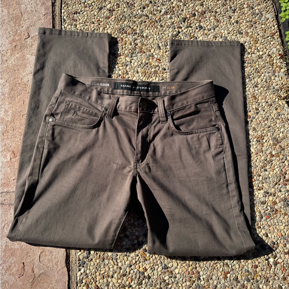 Marc Anthony, Brown, Slim Fit, Pants, 
Size 30 x 30